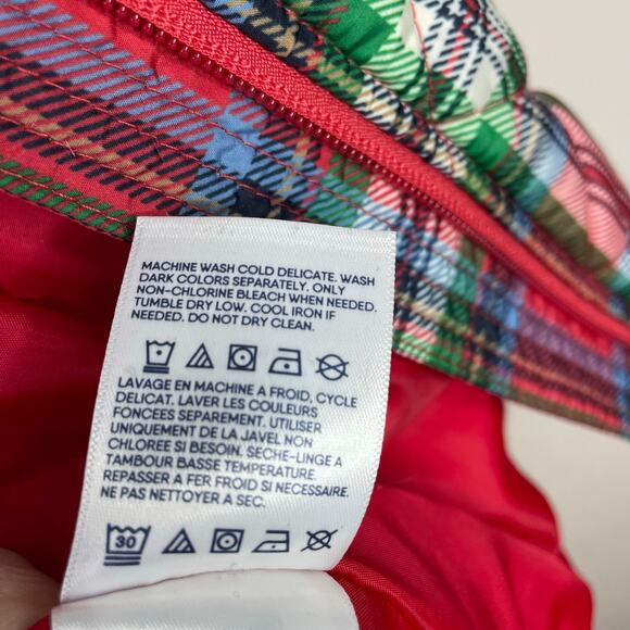 Lands End FeatherFree Quilted Insulated Puffer Vest Red Plaid Womens Plus 3X - Picture 13 of 14